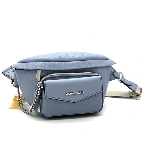 Michael Kors Handbags - Michael Kors Maisie Large 2 in 1 Sling Pack Crossbody Bag Pale Blue (NWT)